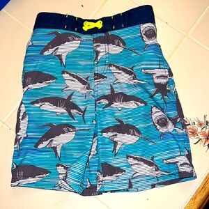 Boys Shark swim trunks size 6-7